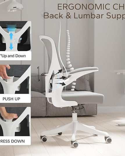 Home Desk Chair Ergonomic Chair Study Chair Computer Chair Desk Chair Lumbar Support Office Chair Heavy Duty Office Chair - LeafyLoom