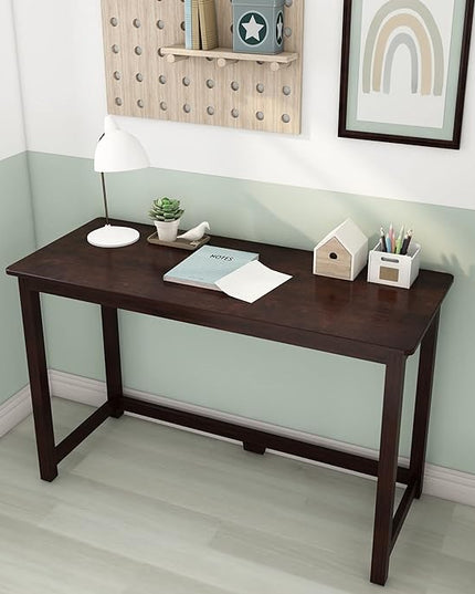 Max & Lily Solid Wood Desk, 47 Inches, Espresso - LeafyLoom