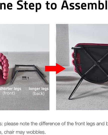Fuchsia Woven Velvet Barrel Accent Chairs with Black Metal Legs, Upholstered Armchair for Dining Room Vanity Living Room - LeafyLoom