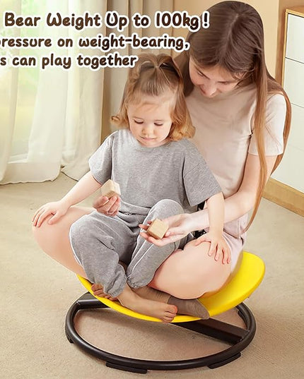 Kids Sensory Chair for Autism Kids Swivel Chair, Sensory Spin Chair Seat Improve Physical Coordination Wobble Chair for Kids Sit and Spin Relief of Motion Sickness - LeafyLoom