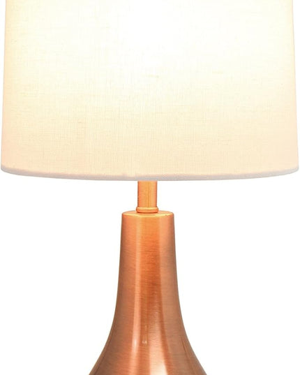 Simple Designs LT3303-RGD Tear Drop Table Lamp, Rose Gold - LeafyLoom