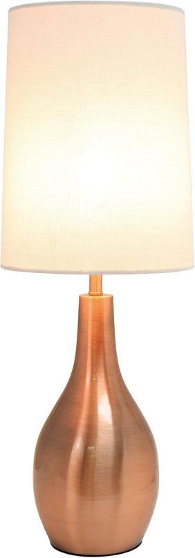 Simple Designs LT3303-RGD Tear Drop Table Lamp, Rose Gold - LeafyLoom