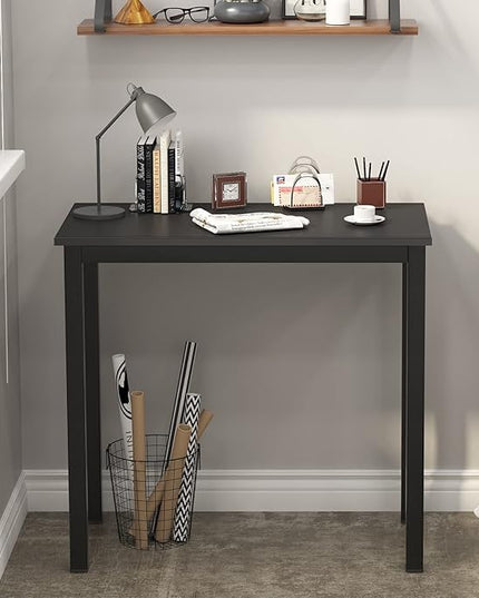 SogesGame Small Computer Desk, 31.5 inches Small Office Desk Computer Table Study Writing Desk Workstation for Home Office, Black - LeafyLoom