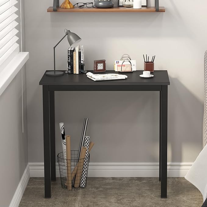 SogesGame Small Computer Desk, 31.5 inches Small Office Desk Computer Table Study Writing Desk Workstation for Home Office, Black - LeafyLoom