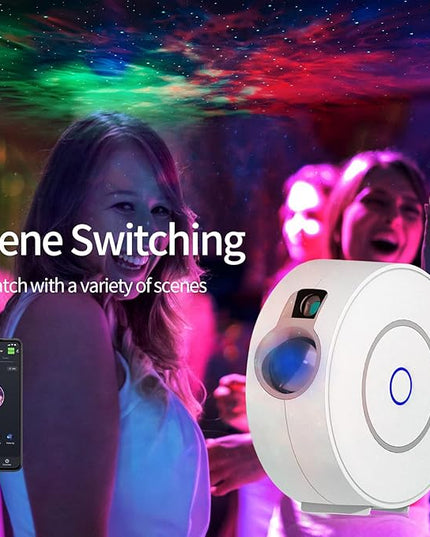 CHIGIH Smart Galaxy Star Projector,LED Starry Sky Night Light ,Nebula Ceiling Night Light App & Voice Controlled for Gaming Room,Bedroom,Home Theater,Camp Tent lightupforyouinCHIGIH