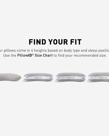 Bedgear Flow Cuddle Curve Pillow - Size 1.0 - Breathable Side Sleeper Pillow - Soft Bed Pillow - Hypoallergenic and Removable Cover - 20" W x 26" L x 5.25" H - LeafyLoom