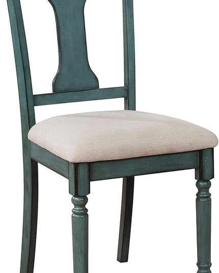 Powell Furniture Willow, Teal Blue, Set of 2 Side Chair, - LeafyLoom