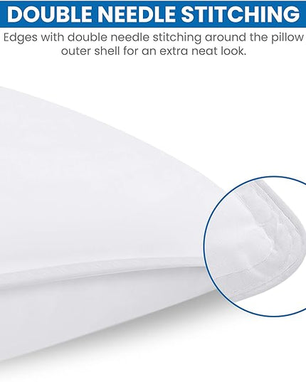 Utopia Bedding Bed Pillows for Sleeping (White), King Size, Set of 2, Hotel Pillows, Cooling Pillows for Side, Back or Stomach Sleepers - LeafyLoom