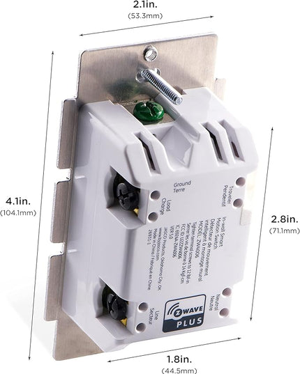 Enbrighten Z-Wave Smart Motion Sensor Light Indoor, On/Off, Vacancy/Occupancy Sensor, Includes White & Almond, Zwave Hub Required, Works with SmartThings, Wink, & Alexa, Smart Light Switch, 26931 Enbrighten