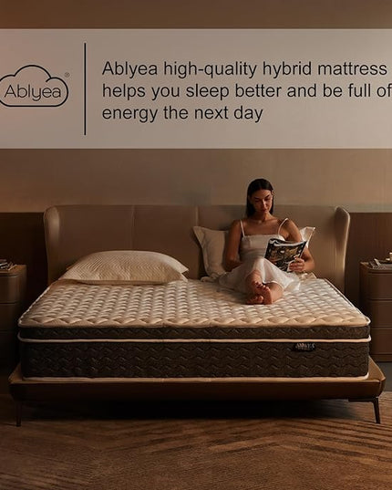 Full Mattress 10 Inch Hybrid Mattress Full in a Box with Memory Foam - Individually Wrapped Pocket Coils Spring, Edge Support Pressure Relief, CertiPUR-US Certified(Medium Firm) - LeafyLoom