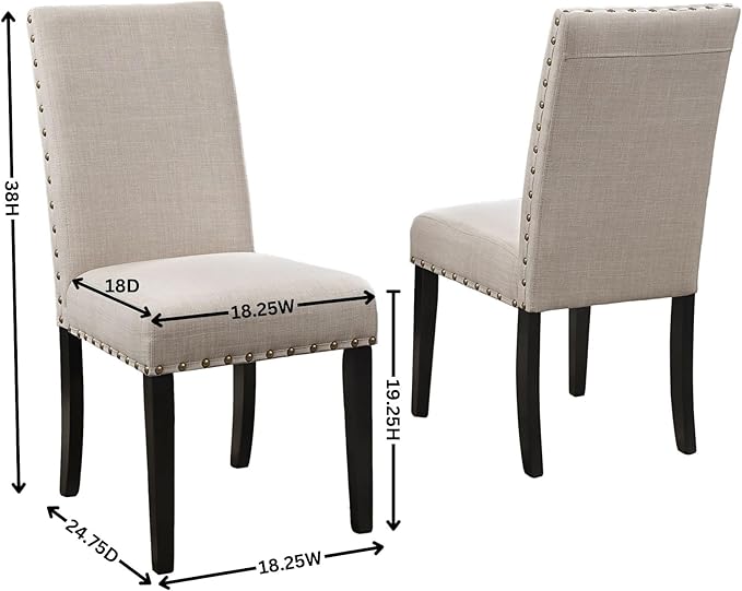 NicBex Haerin-SD-00138-LWJ Dining Chairs, 24.8"x18.3"x38", Gray - LeafyLoom