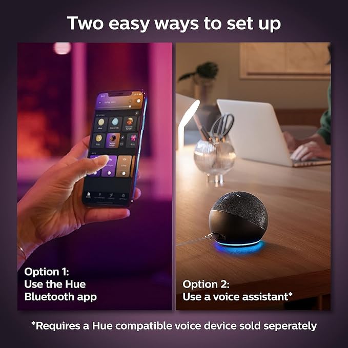 Philips Hue Smart 75W A19 LED Bulb - White and Color Ambiance Color - Changing Light - 6 Pack - 1100LM - E26 - Indoor - Control with Hue App - Works with Alexa, Google Assistant and Apple Homekit PhilipsHue