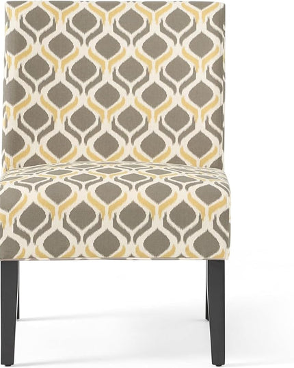Christopher Knight Home Kassi Fabric Dining Chair, Yellow / Gray - LeafyLoom