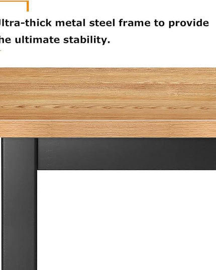 SogesGame Computer Desk,63 inch Desk& Workstations for Home Office, Writing Study Corner Desk,Modern Simple Style Laptop Table,Easy to Assemble, Teak Black - LeafyLoom