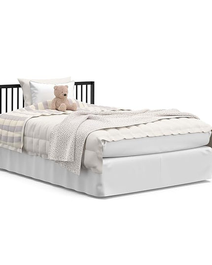 Graco Teddi 5-in-1 Convertible Crib (Black) – GREENGUARD Gold Certified, Converts to Daybed, Toddler & Twin Bed with Headboard and Footboard, Adjustable Mattress Height - LeafyLoom