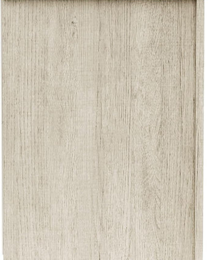 Hillsdale Columbus Wood Entertainment Console, 64 Inch, White Oak with Walnut Top - LeafyLoom