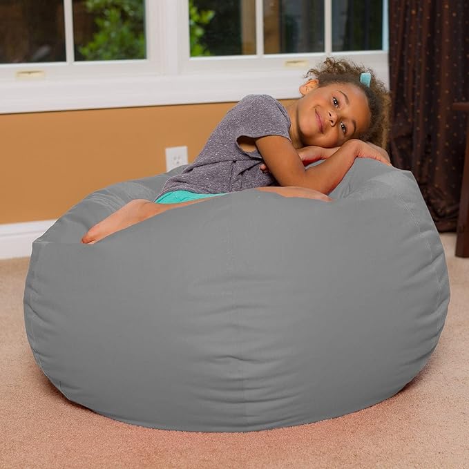 Posh Beanbags Bean Bag Chair, X-Large-48in, Solid Pink - LeafyLoom