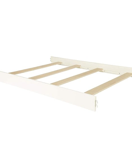 Evolur Signature Westbury Convertible Crib Wooden Full Size Bed Rail, Aged White - LeafyLoom