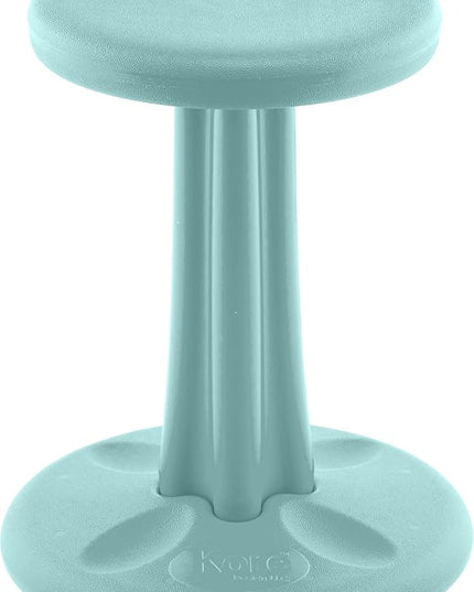 Kore Kids Junior Wobble Chair - Flexible Seating Stool for Classroom, Elementary School, ADD/ADHD - Made in The USA - Junior- Age 8-9, Grade 3-4, Teal (16in) - LeafyLoom