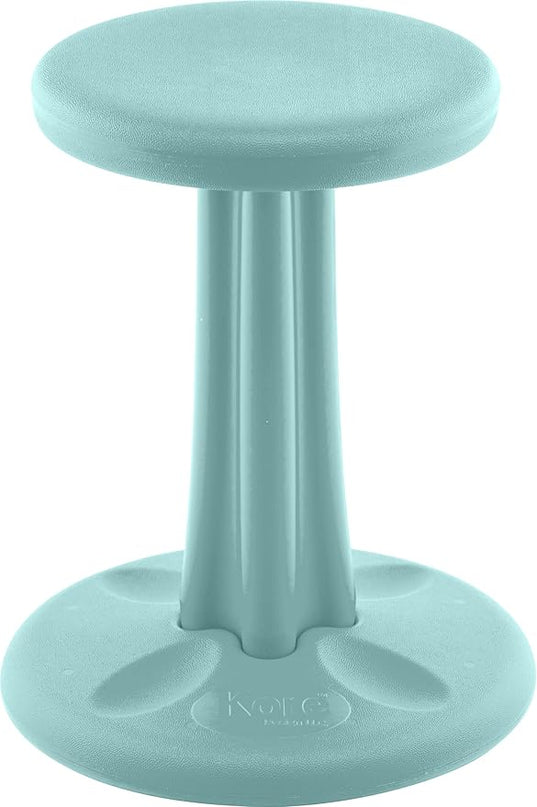 Kore Kids Junior Wobble Chair - Flexible Seating Stool for Classroom, Elementary School, ADD/ADHD - Made in The USA - Junior- Age 8-9, Grade 3-4, Teal (16in) - LeafyLoom