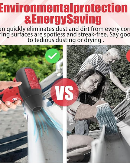 Mini Jet Blower Portable Violent Turbo Fan for Milwaukee 18V M18 Battery, 4-Speed Wireless High Speed Handheld Fan, for Computer Key Board Cleaning,Hair Drying,Camping,Outdoors,Car (No Battery) - LeafyLoom