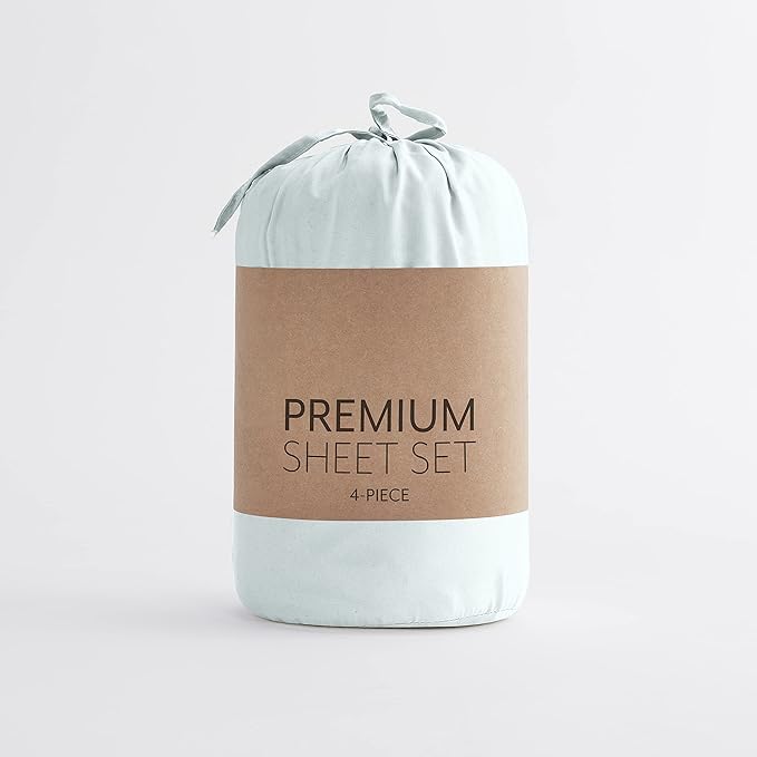 Linen Market Bed Sheets for Twin Size Bed (Mint) - Sleep Better Than Ever with These Soft and Cooling Twin Sheets - Deep Pocket Fits 16" Thick Beds - 3 Piece Twin Sheet Set - LeafyLoom