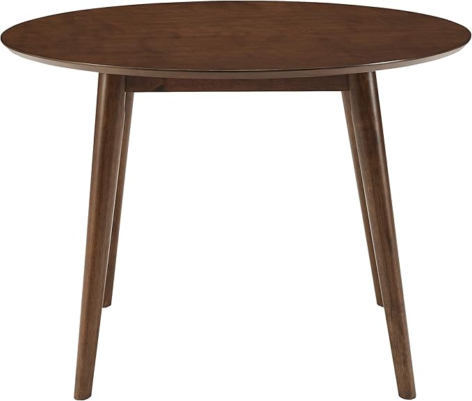 Crosley Furniture Landon Mid-Century Modern Round Wood Dining Table, Mahogany - LeafyLoom