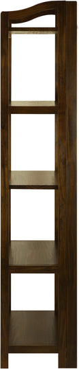 Casual Home Stratford 5-Shelf Folding Bookcase-Warm Brown - LeafyLoom