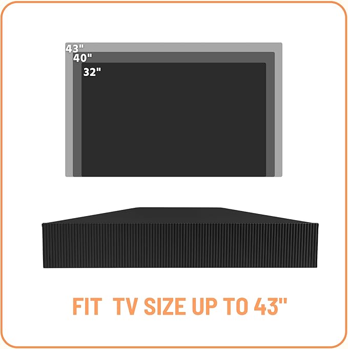 24/7 Shop at Home French 47 inch Modern Floating TV Console Table with 3D Wavy Panel Door, Wood Entertainment Center with Storage Space, Wall Corner Shelf for Living Room, Bedroom, Office, Black Pure - LeafyLoom