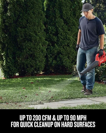CRAFTSMAN 20V MAX Cordless Leaf Blower Kit with Battery & Charger Included (CMCBL710D1) Red - LeafyLoom
