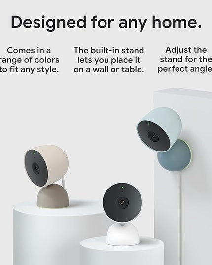 Google indoor Nest Security Cam 1080p (Wired) - 2nd Generation - Snow GoogleLLC