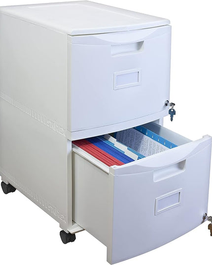 Storex 61316U01C File Cabinet, 1-Pack, White - LeafyLoom