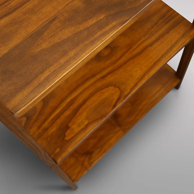 Casual Home Stratford 5-Shelf Folding Bookcase-Warm Brown - LeafyLoom