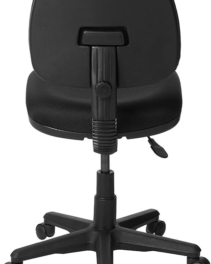 Office Star Pneumatic Sculptured Office Task Chair with Thick Padded Seat and Built-in Lumbar Support, Black - LeafyLoom