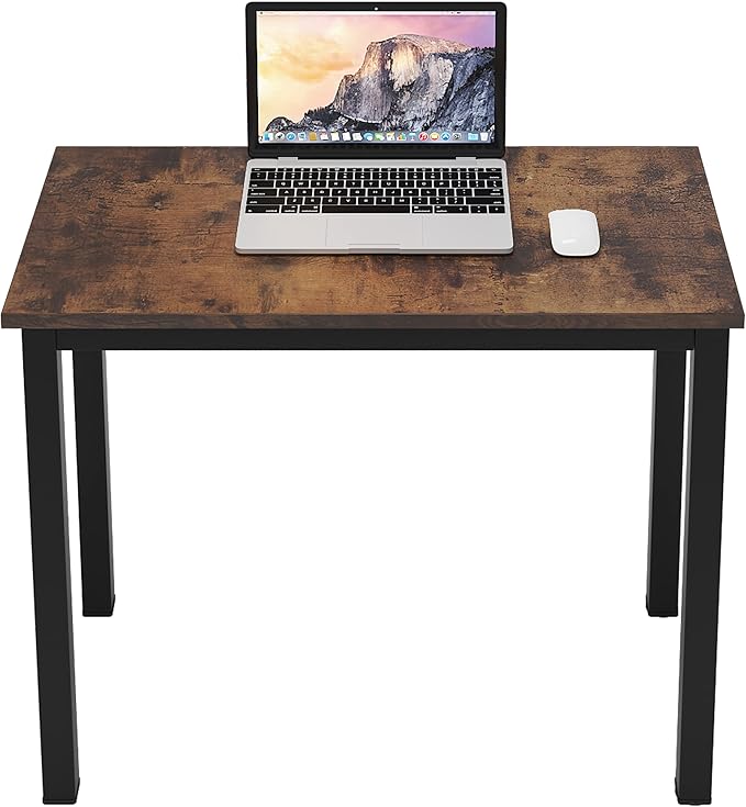 SogesGame Small Computer Desk, 31.5 inches Small Office Desk Computer Table Study Writing Desk Workstation for Home Office, Retro - LeafyLoom
