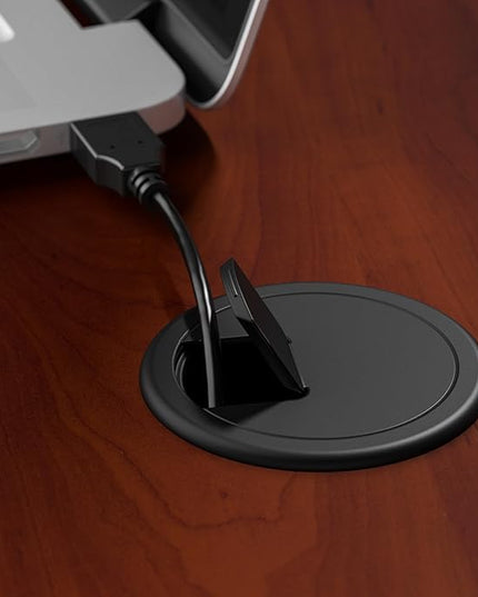 Bush Business Furniture Series A 36W Small Desk in Hansen Cherry and Galaxy, Compact Computer Table for Home or Professional Office - LeafyLoom