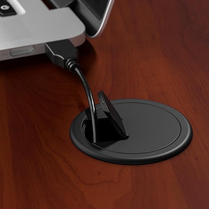 Bush Business Furniture Series A 36W Small Desk in Hansen Cherry and Galaxy, Compact Computer Table for Home or Professional Office - LeafyLoom