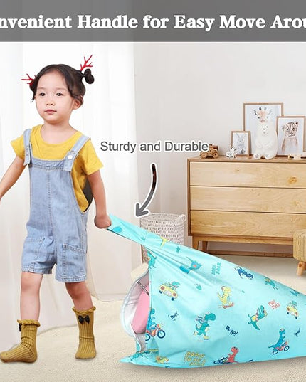 Jorbest Stuffed Animal Storage, Dinosaur Bean Bag Chair, Stuffed Animal Storage Bean Bag Chair for Kids and Adults, Dinosaur Bean Bag for Boys and Girls - Cover ONLY (Dinosaur 200L/52 Gal) - LeafyLoom