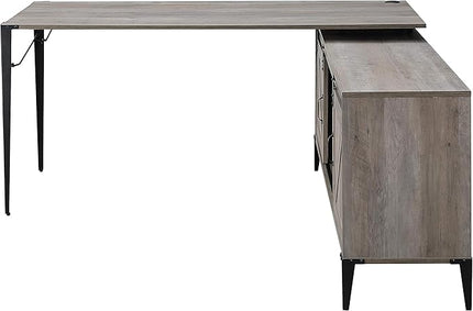 NicBex Kimberly-DW-00033-LWJ Home Office Desks, 65"x65"x31", Oak - LeafyLoom