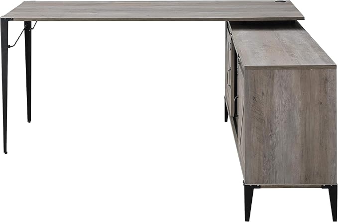 NicBex Kimberly-DW-00033-LWJ Home Office Desks, 65"x65"x31", Oak - LeafyLoom