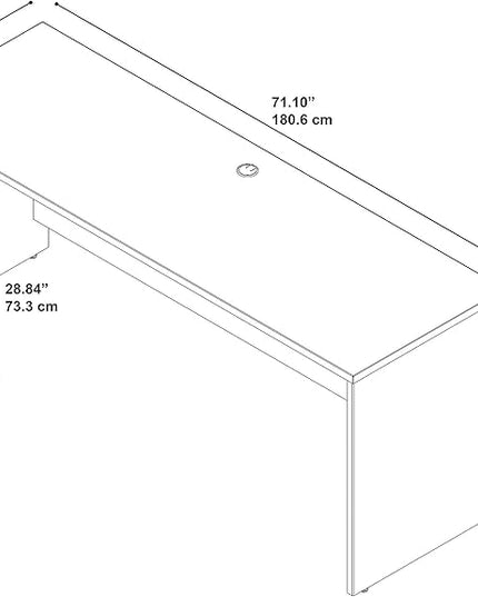 Bush Business Furniture Series C 72W x 24D Credenza Desk in Mocha Cherry - LeafyLoom