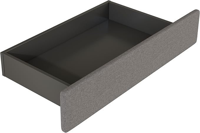 Queen Size Linen Upholstered Platform Bed with 2 Drawers and 2 sets of USB Ports on Each Side,Wood Bed Frame w/Button-Tufted Design Headboard,for Bedroom,Apartment,Gray - LeafyLoom