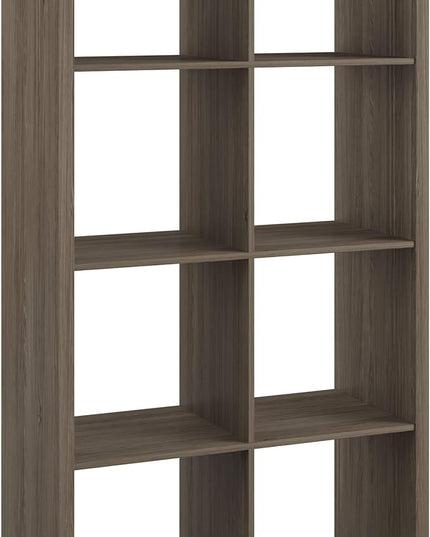 ClosetMaid 8 Cube Heavy Duty Wooden Decorative Bookcase Shelf Storage Organizer with Open Back for Home, Closet, Office, or Toys, Graphite Gray - LeafyLoom