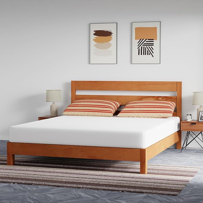 FDW 8 inch Gel Memory Foam Mattress for Cool Sleep & Pressure Relief/Medium Firm Mattresses/CertiPUR-US Certified/Bed-in-a-Box/Pressure Relieving,California King - LeafyLoom
