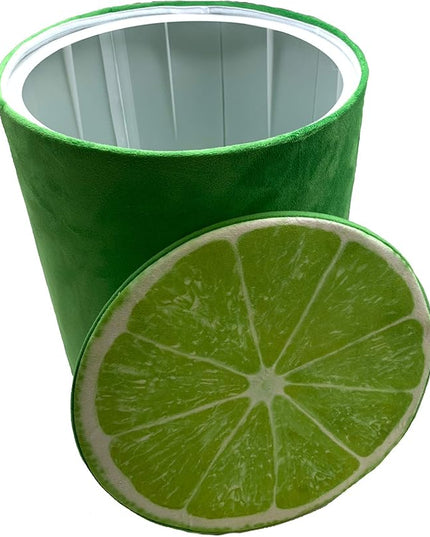 Storl Organizer Storage Stool for Toy and Cloth and Kids Stool (Lime, 12Wx13H) - LeafyLoom