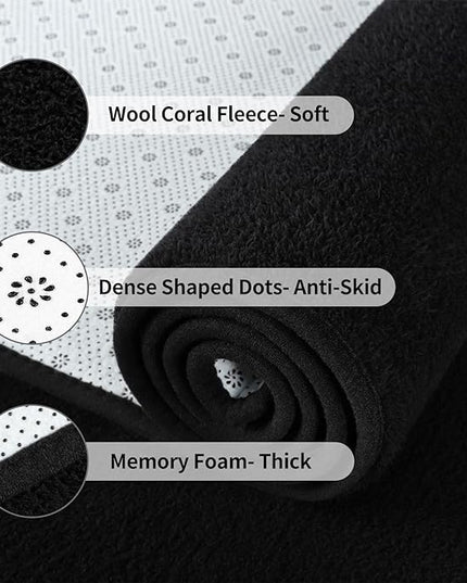 Area Rugs for Bedroom Living Room, 5x8 Black Super Soft Comfy Thickened Memory-Foam Indoor Carpets, Modern Aesthetic Minimalist Carpet for Boys Girls Adults Apartment Nursery Home Décor - LeafyLoom