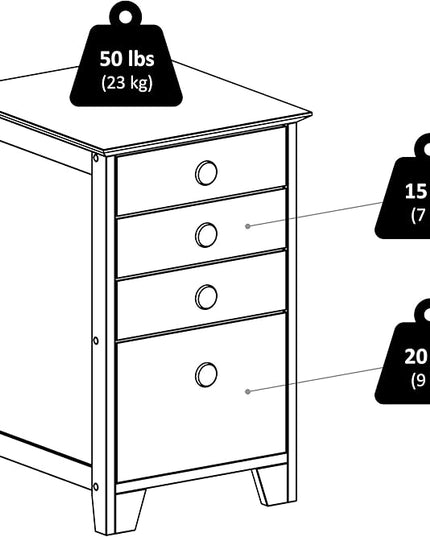Winsome Studio File Cabinet, Honey - LeafyLoom
