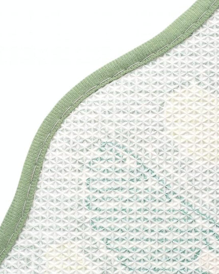 Begonia Non Slip Bath Mat or Kitchen Tufted Rug, Plant Leaf Shaped Kids Pets Floor Mat Carpet, Green, 45.3" x 16.3" - LeafyLoom