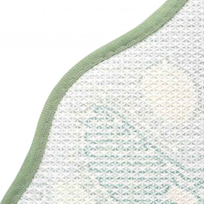 Pink Princess Non Slip Bath Mat or Kitchen Tufted Rug, Plant Leaf Shaped Kids Pets Floor Mat Carpet, Green, 32" x 24" - LeafyLoom