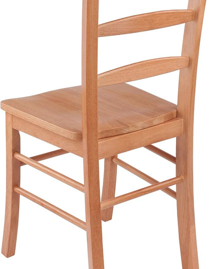 Winsome Wood Ladder Back Chair, Light Oak, 2 Pieces (34232), FURNITURE - LeafyLoom